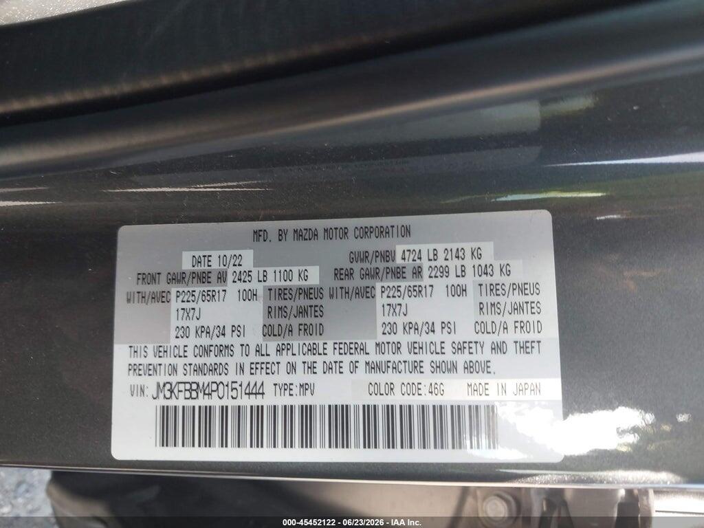 JM3KFBBM4P0151444 2023 MAZDA CX-5 photo no. 9