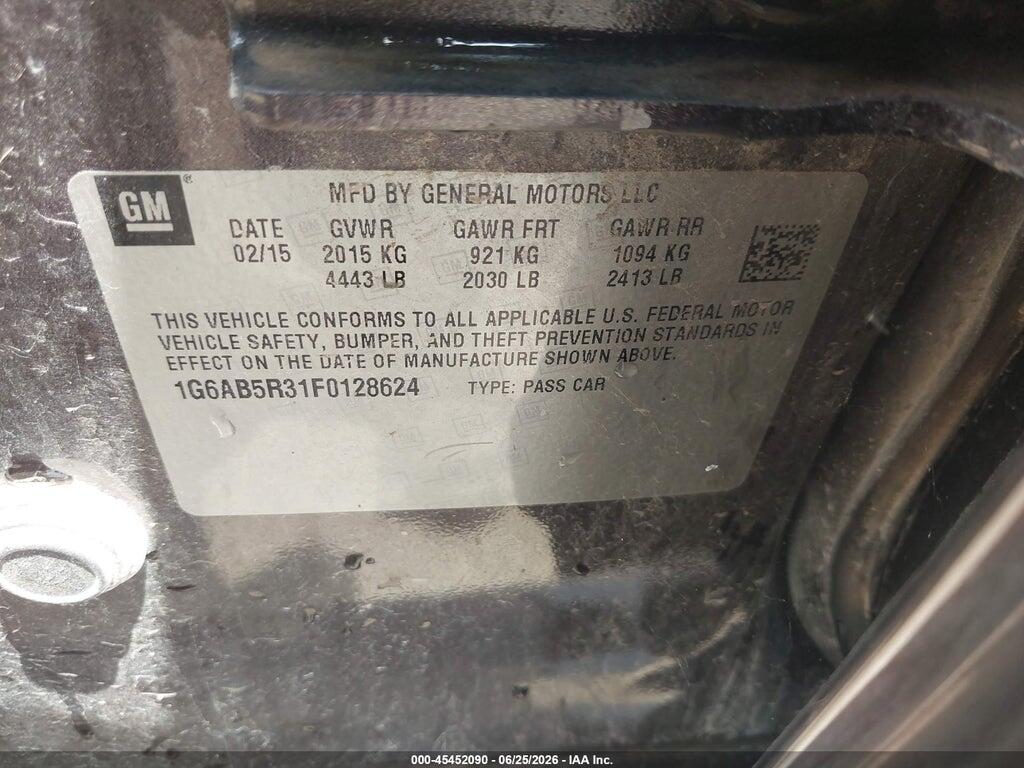 1G6AB5R31F0128624 2015 CADILLAC ATS photo no. 9