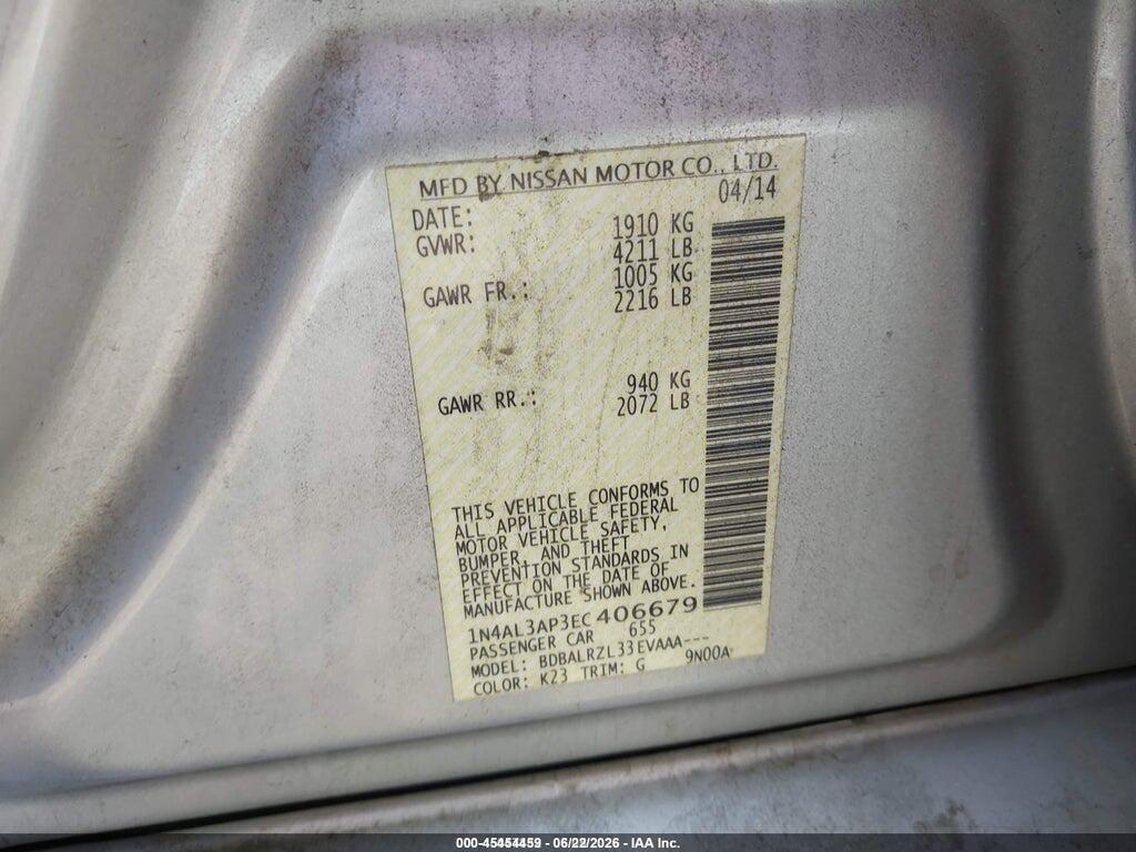1N4AL3AP3EC406679 2014 NISSAN ALTIMA photo no. 9