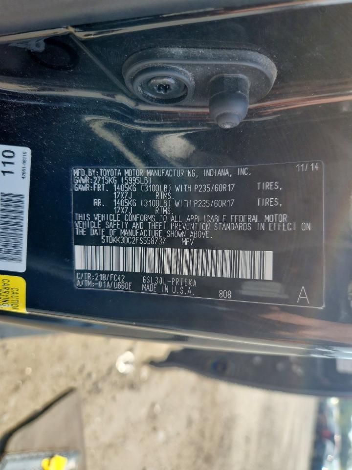 2015 TOYOTA SIENNA LE — Фото 13 из 13