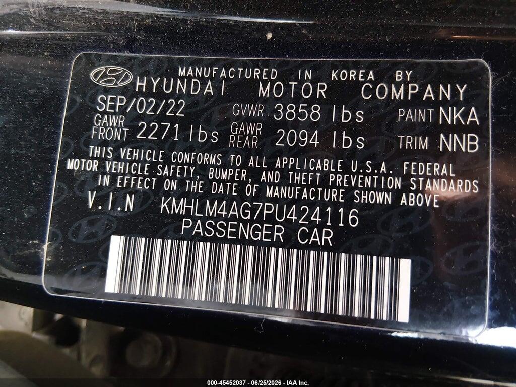KMHLM4AG7PU424116 2023 HYUNDAI ELANTRA photo no. 9
