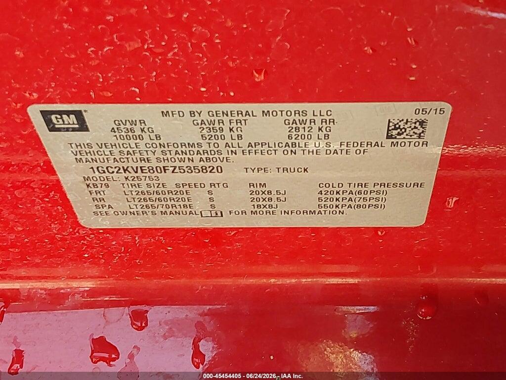 1GC2KVE80FZ535820 2015 CHEVROLET SILVERADO 2500HD BUILT AFTER AUG 14 photo no. 9