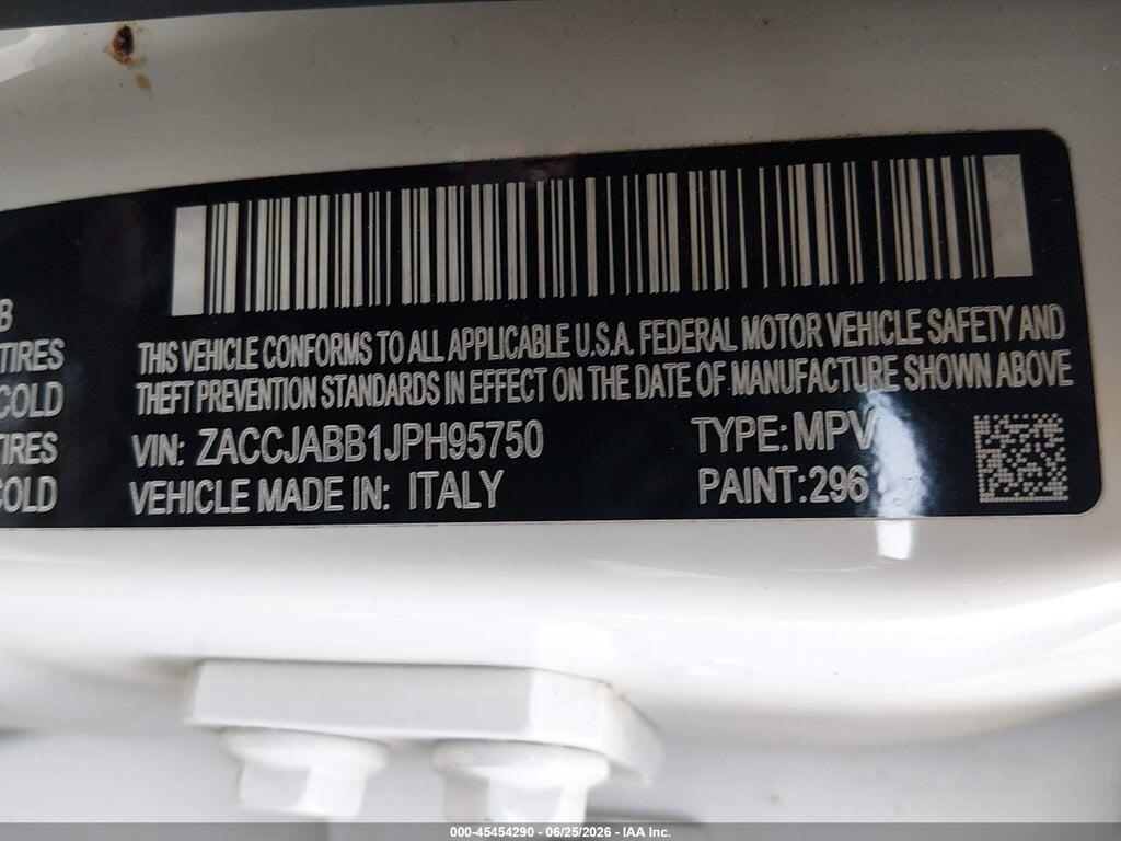 ZACCJABB1JPH95750 2018 JEEP RENEGADE photo no. 9