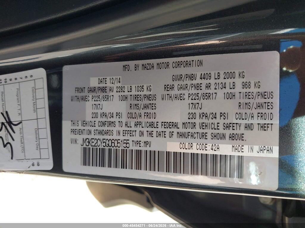 JM3KE2CY5G0605155 2016 MAZDA CX-5 photo no. 9