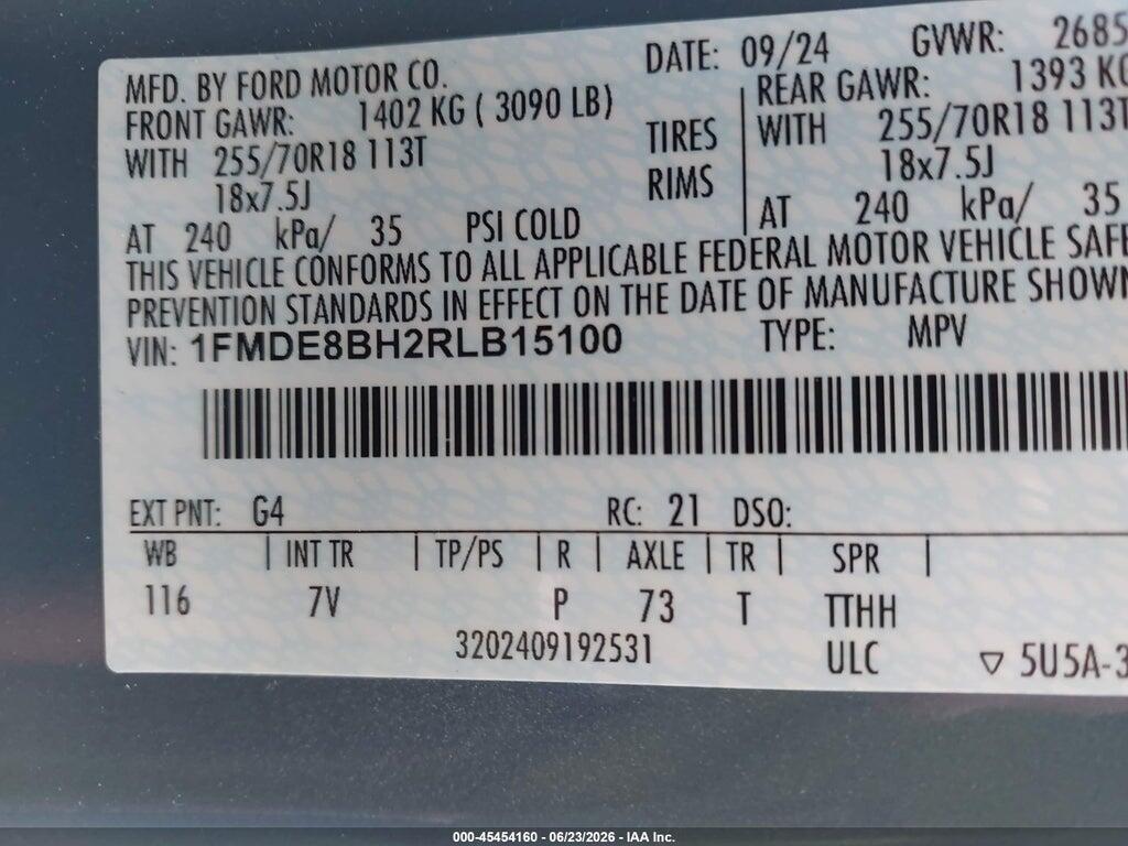 1FMDE8BH2RLB15100 2024 FORD BRONCO photo no. 9