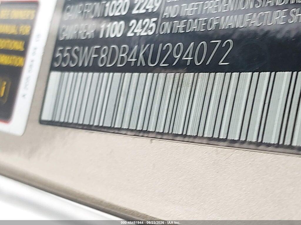 55SWF8DB4KU294072 2019 MERCEDES-BENZ C 300 photo no. 9