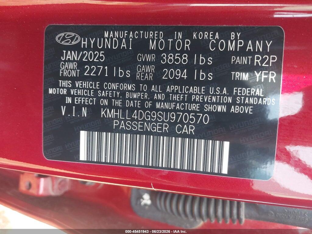 KMHLL4DG9SU970570 2025 HYUNDAI ELANTRA photo no. 9