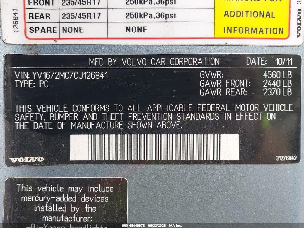 YV1672MC7CJ126841 2012 VOLVO C70 photo no. 9