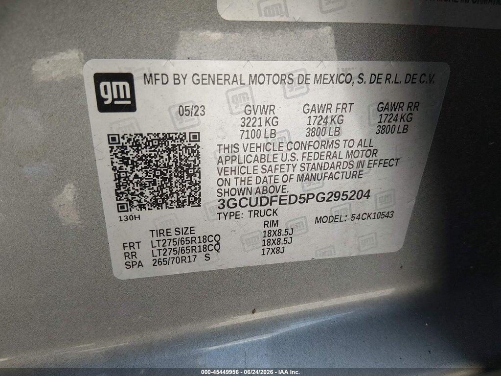 3GCUDFED5PG295204 2023 CHEVROLET SILVERADO 1500 photo no. 9