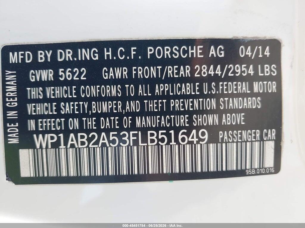 WP1AB2A53FLB51649 2015 PORSCHE MACAN photo no. 9