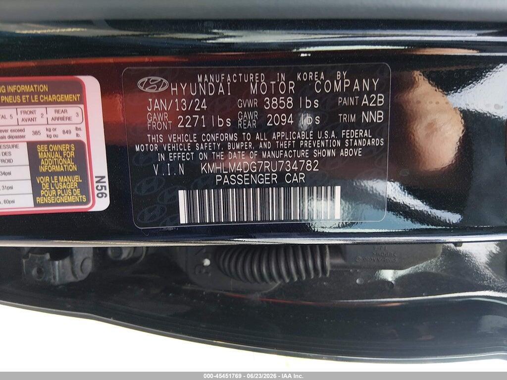 KMHLM4DG7RU734782 2024 HYUNDAI ELANTRA photo no. 9