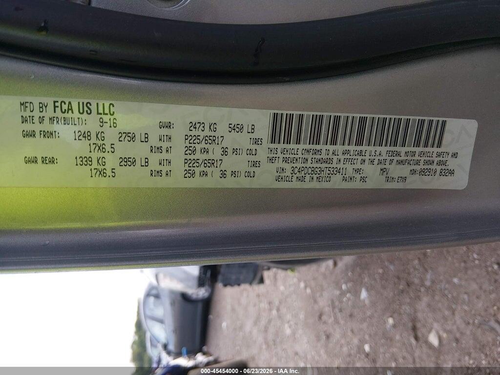 3C4PDCBG3HT533411 2017 DODGE JOURNEY photo no. 9