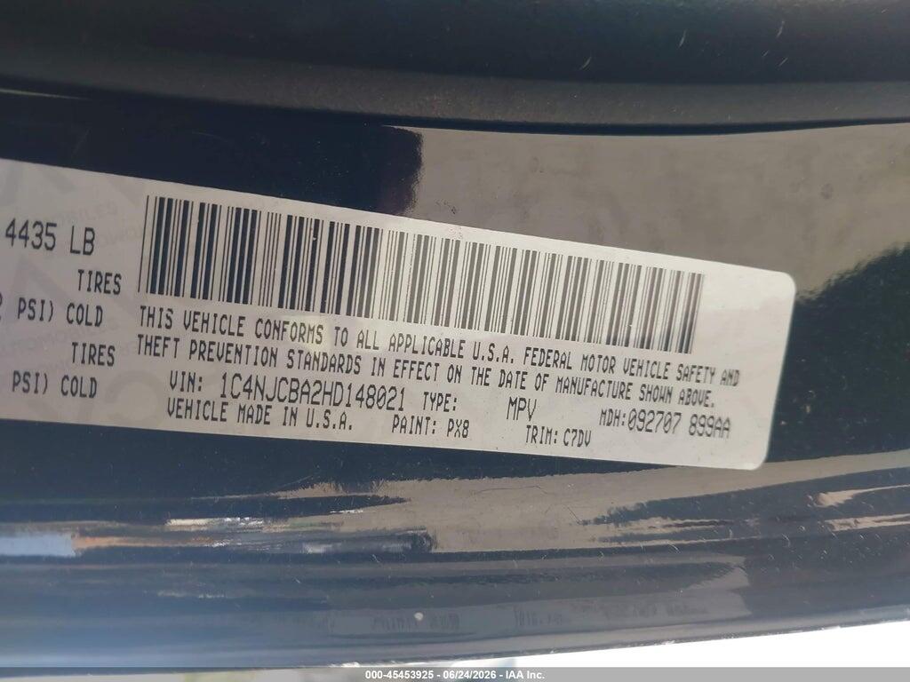 1C4NJCBA2HD148021 2017 JEEP COMPASS photo no. 9