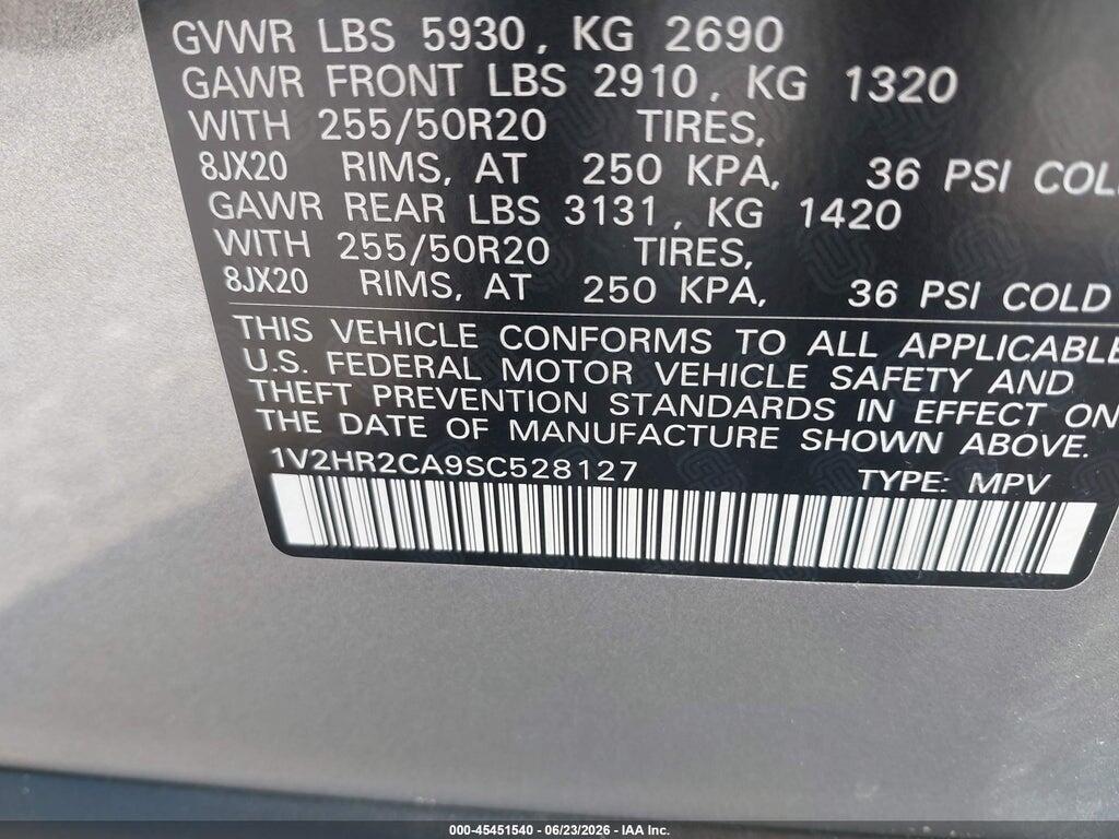 1V2HR2CA9SC528127 2025 VOLKSWAGEN ATLAS photo no. 9