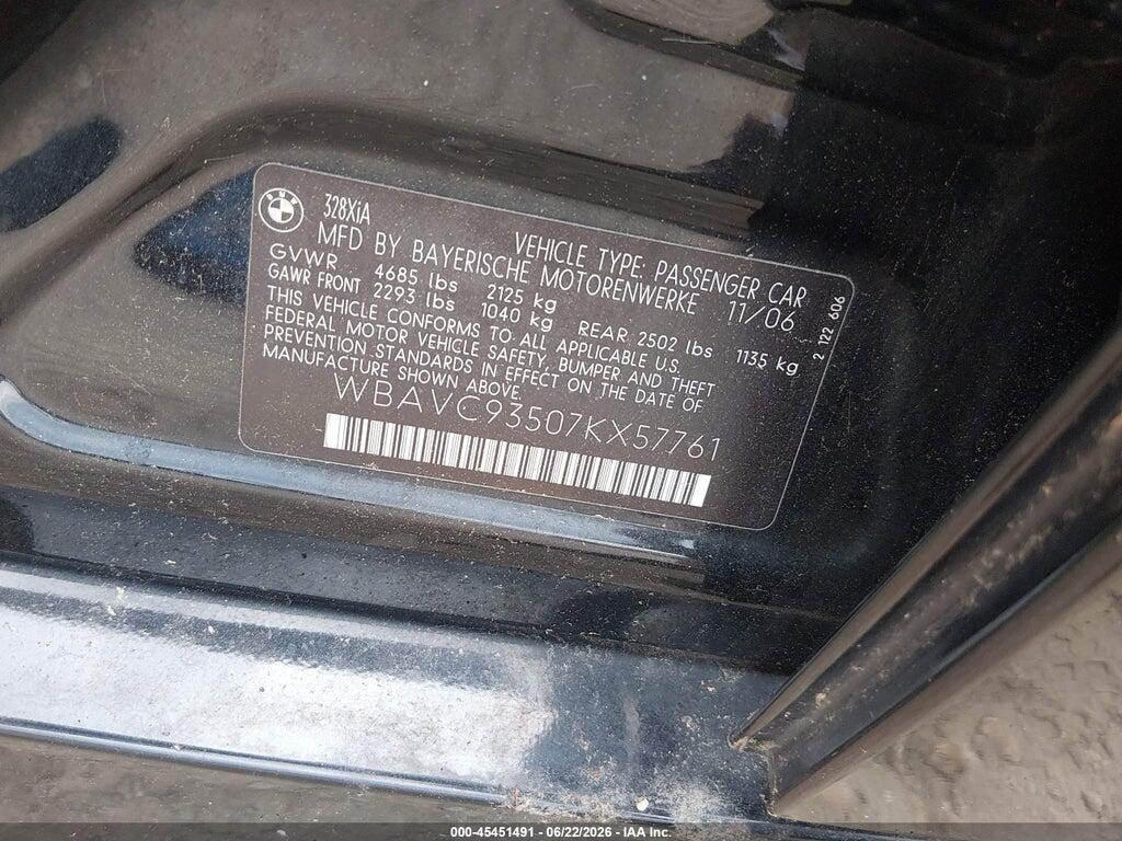 WBAVC93507KX57761 2007 BMW 328XI photo no. 9