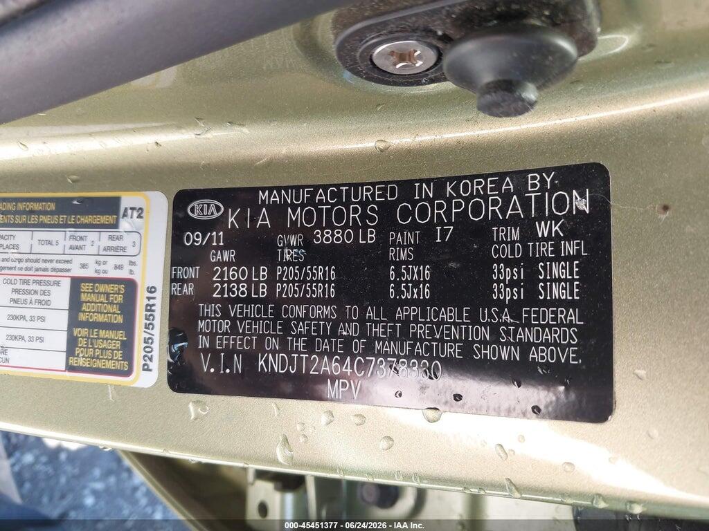 KNDJT2A64C7378330 2012 KIA SOUL photo no. 9