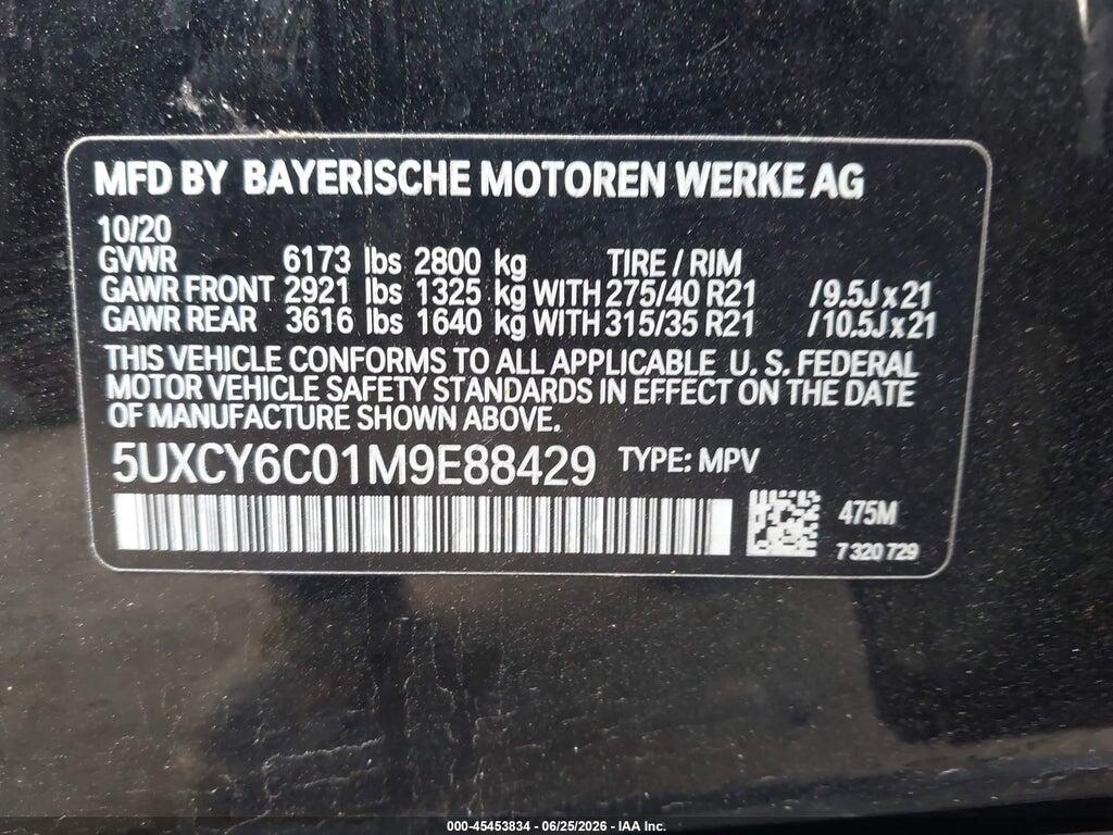 5UXCY6C01M9E88429 2021 BMW X6 photo no. 9
