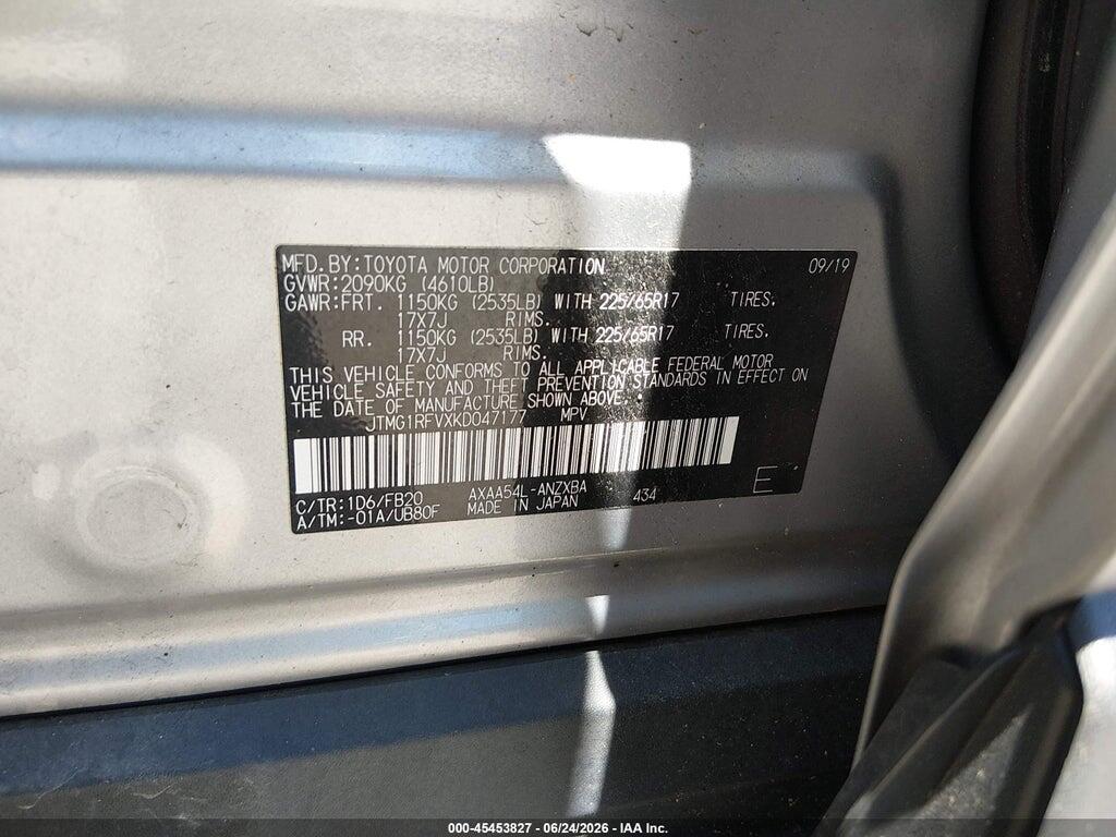 JTMG1RFVXKD047177 2019 TOYOTA RAV4 photo no. 9