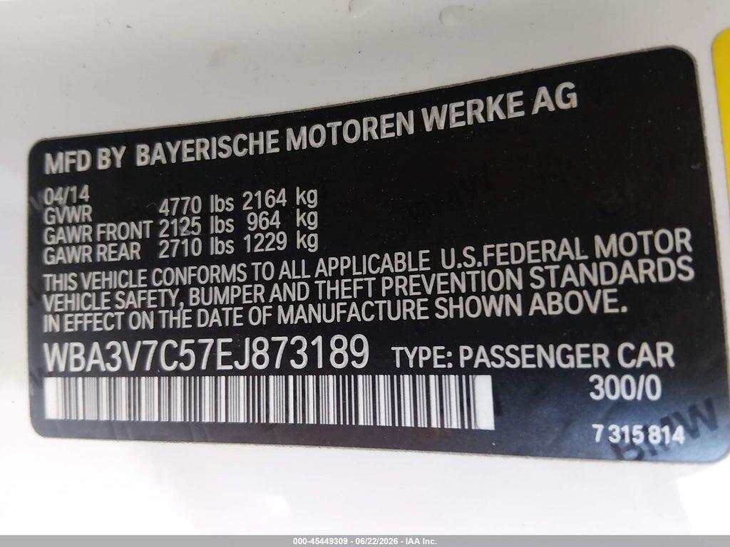 WBA3V7C57EJ873189 2014 BMW 428I photo no. 9