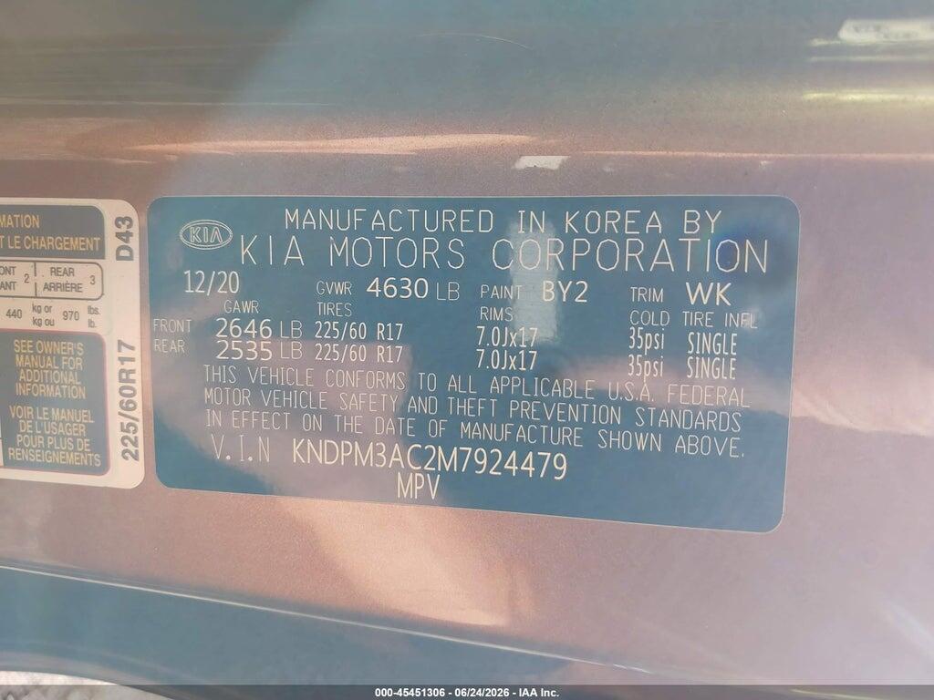 KNDPM3AC2M7924479 2021 KIA SPORTAGE photo no. 9