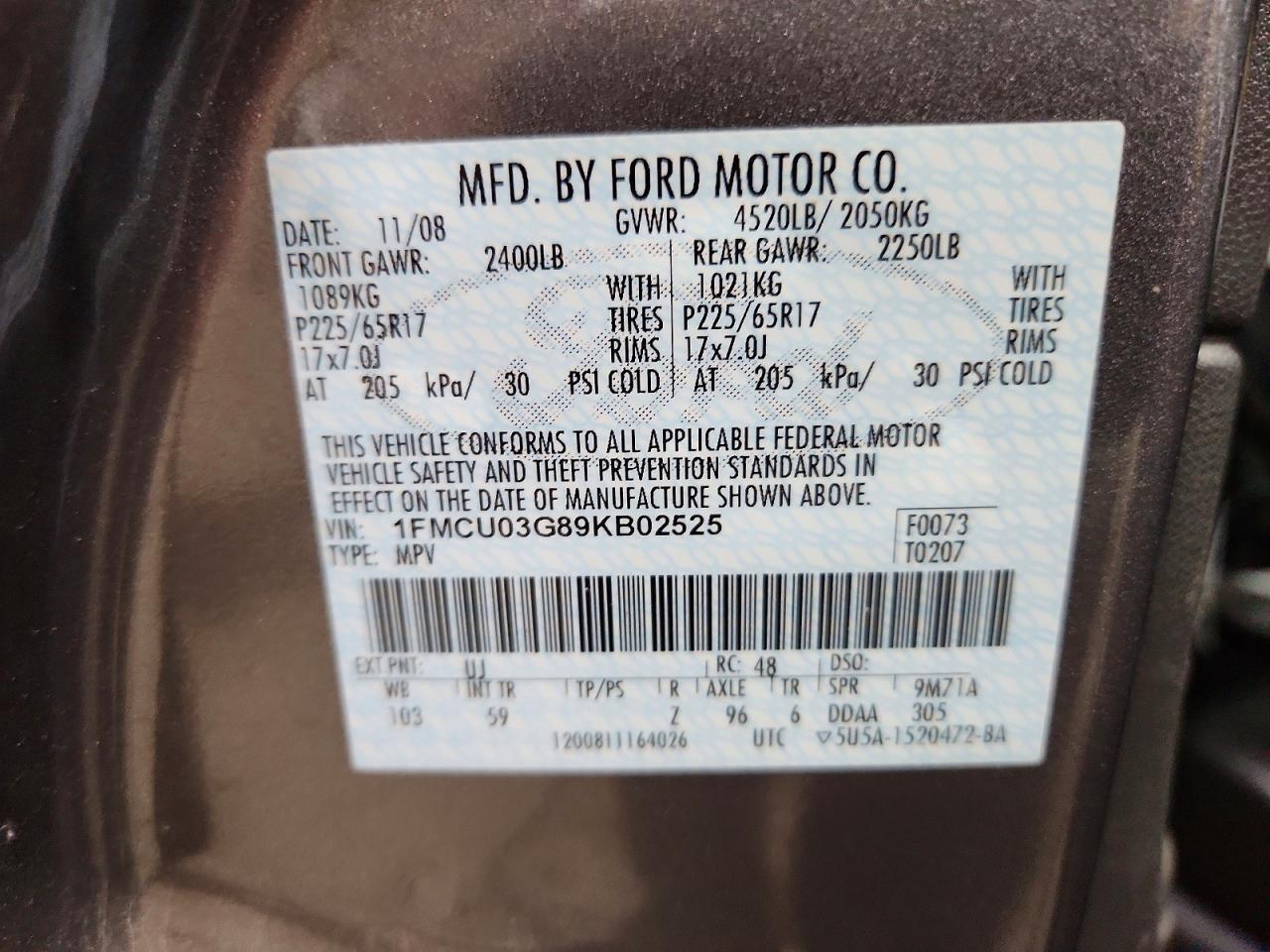 2009 FORD ESCAPE XLT — Фото 13 из 13