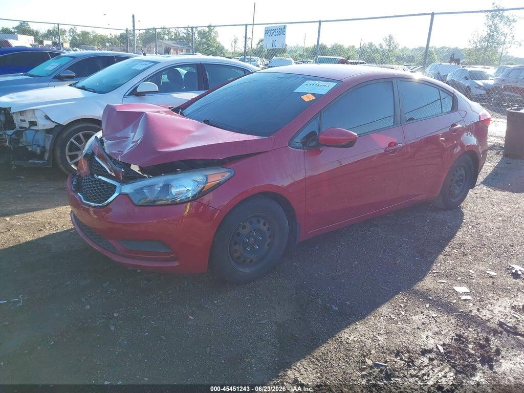 KNAFK4A62G5567979 2016 KIA FORTE photo no. 2