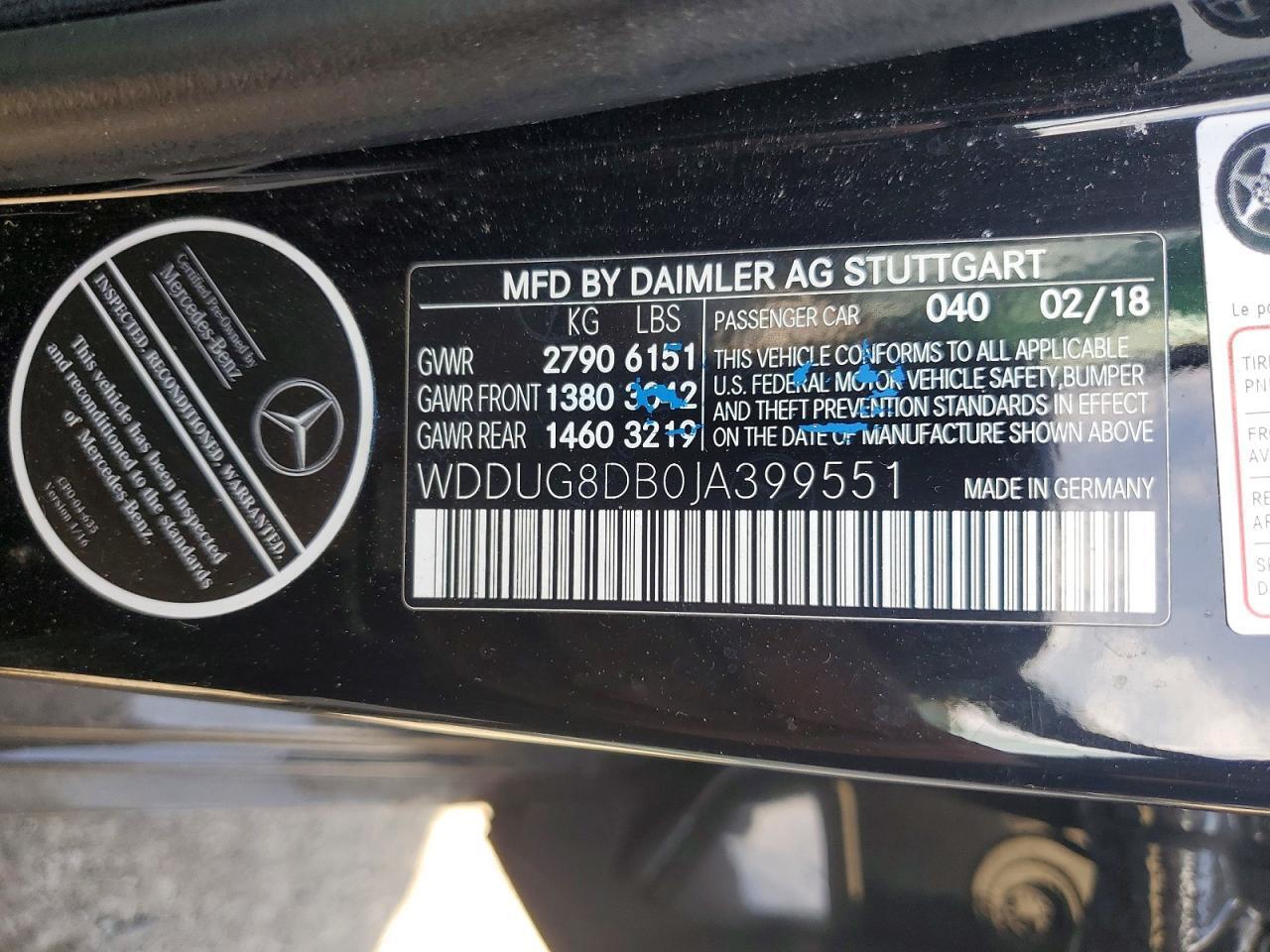 2018 MERCEDES-BENZ S 560 — Фото 12 из 12