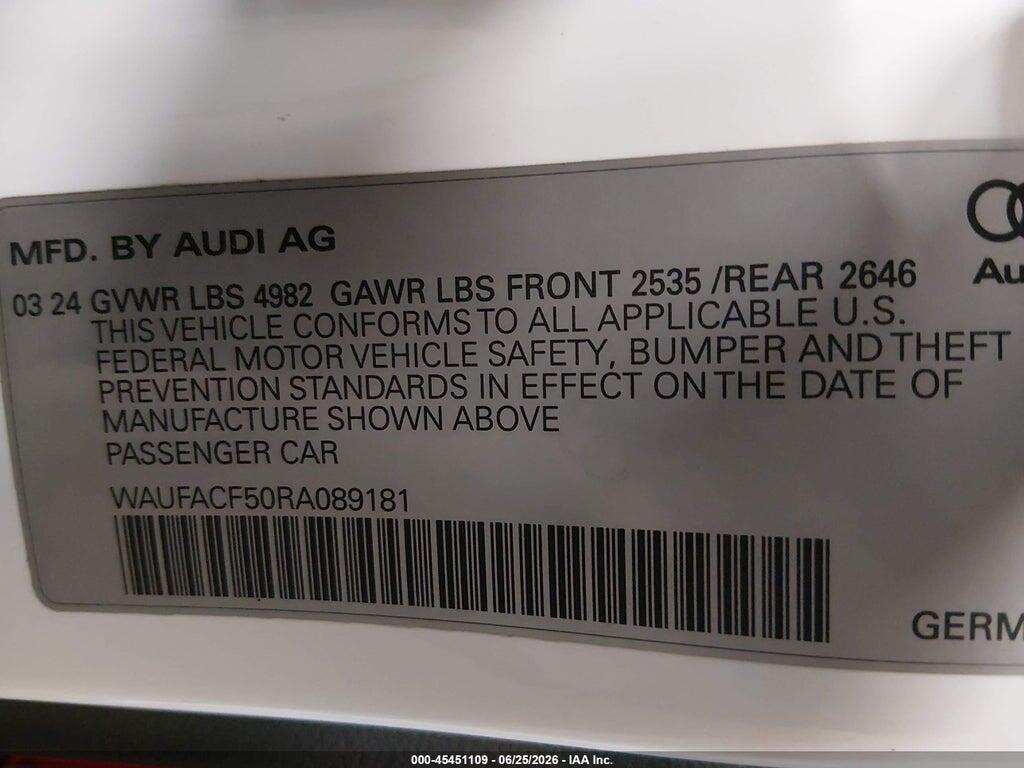 WAUFACF50RA089181 2024 AUDI A5 SPORTBACK photo no. 9