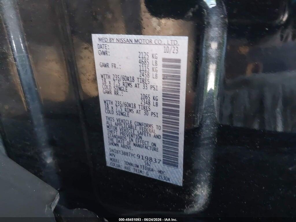 5N1BT3BB7PC919837 2023 NISSAN ROGUE photo no. 9