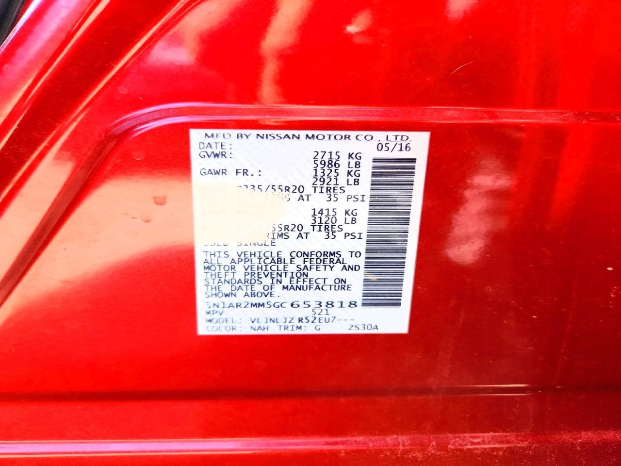 2016 NISSAN PATHFINDER PLATINUM — Фото 14 из 14