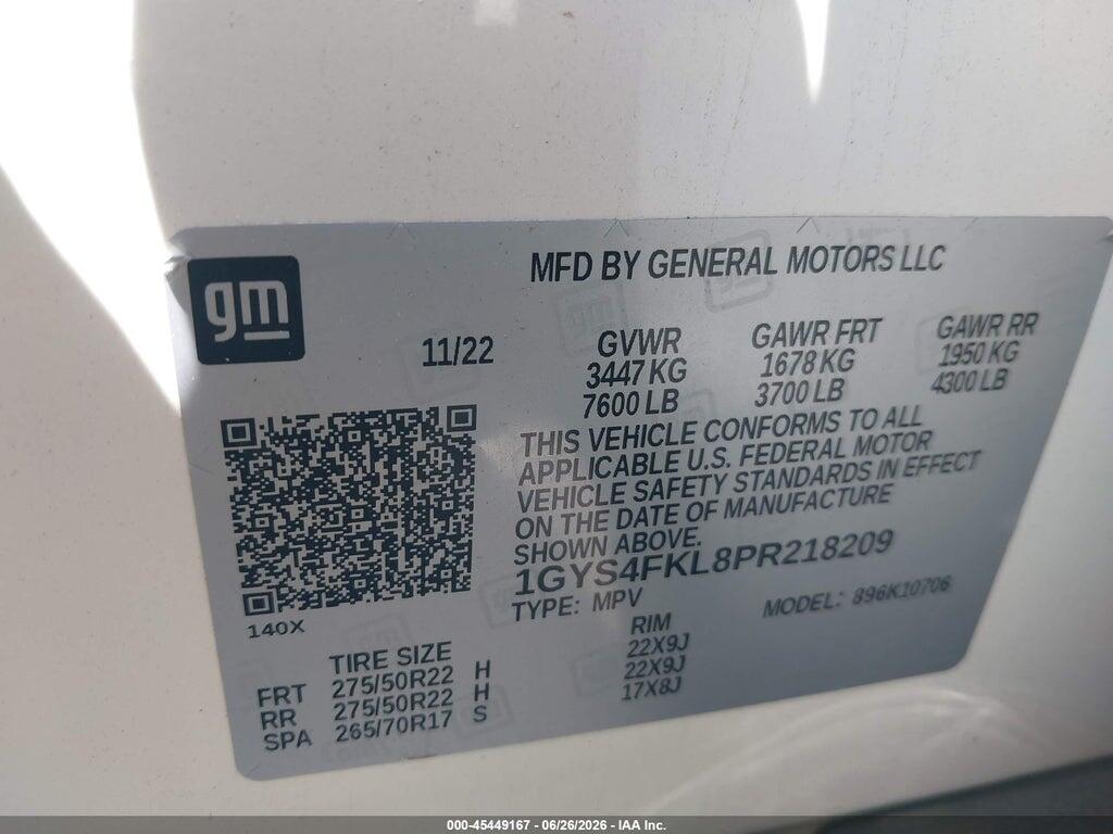 1GYS4FKL8PR218209 2023 CADILLAC ESCALADE photo no. 9