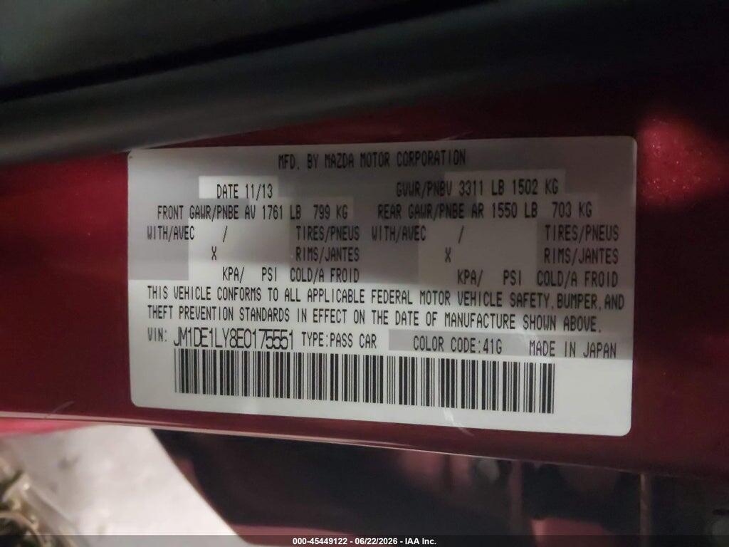 JM1DE1LY8E0175551 2014 MAZDA MAZDA2 photo no. 9