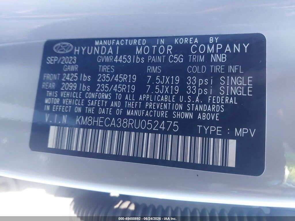 KM8HECA38RU052475 2024 HYUNDAI KONA photo no. 9