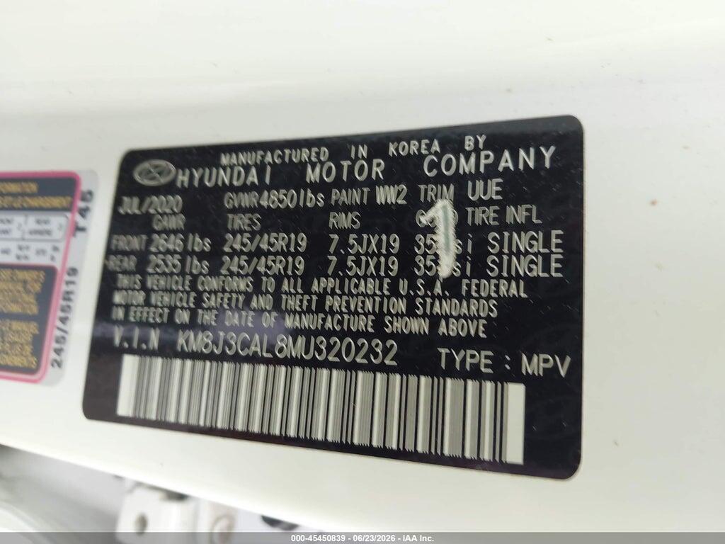 KM8J3CAL8MU320232 2021 HYUNDAI TUCSON photo no. 9