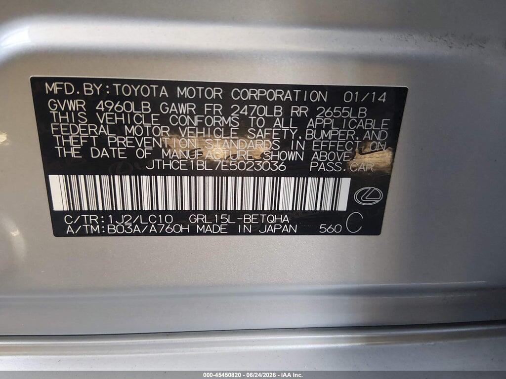 JTHCE1BL7E5023036 2014 LEXUS GS 350 photo no. 9