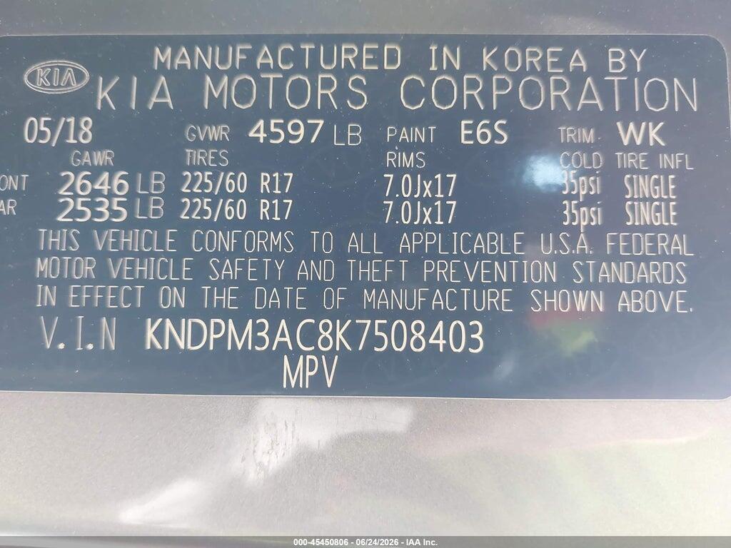 KNDPM3AC8K7508403 2019 KIA SPORTAGE photo no. 9