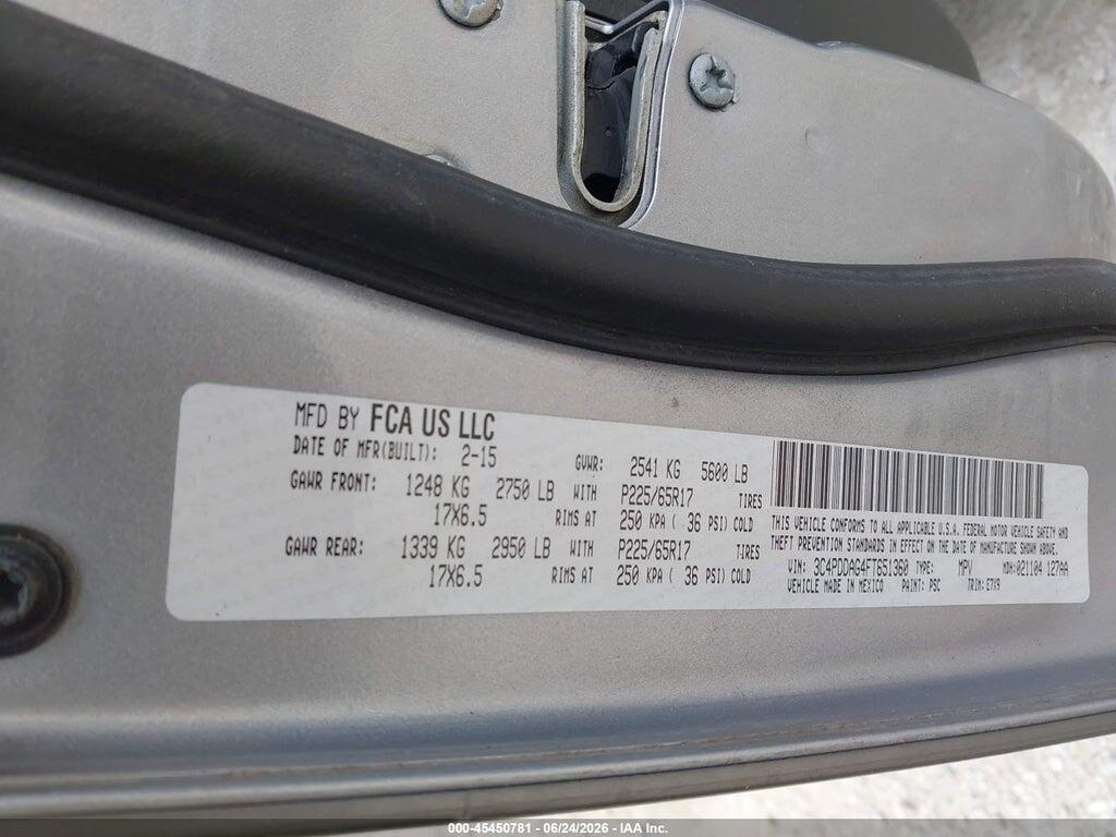 3C4PDDAG4FT651360 2015 DODGE JOURNEY photo no. 9