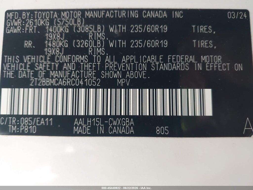 2T2BBMCA6RC041052 2024 LEXUS RX 350H photo no. 9