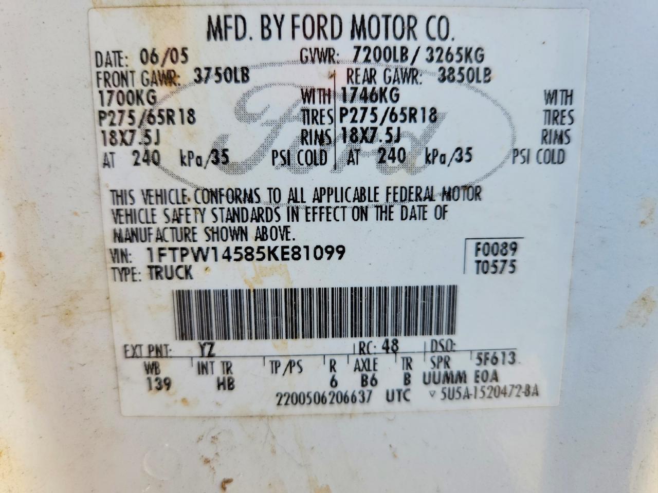 2005 FORD F150 SUPERCREW — Фото 12 из 12
