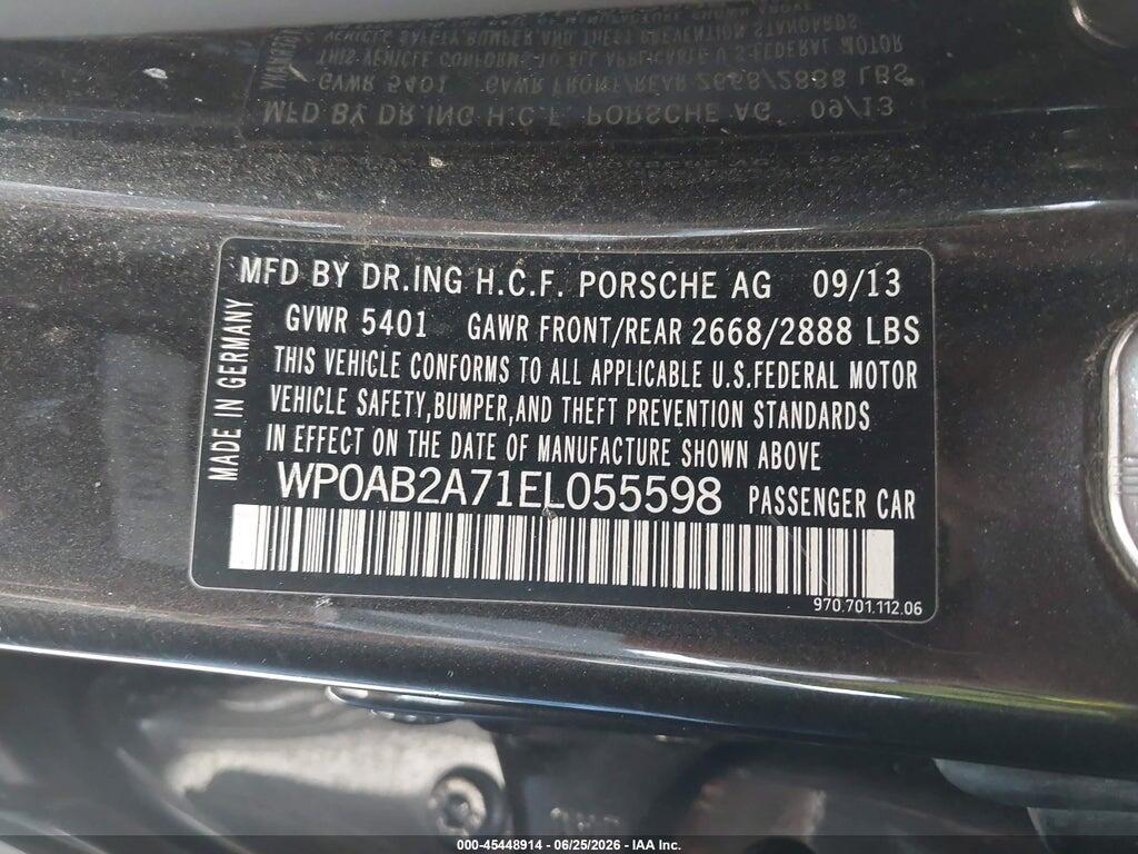 WP0AB2A71EL055598 2014 PORSCHE PANAMERA photo no. 9