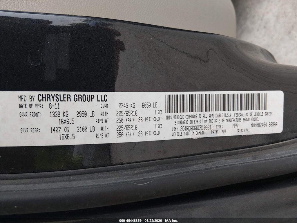 2C4RDGDG6CR109813 2012 DODGE GRAND CARAVAN photo no. 9