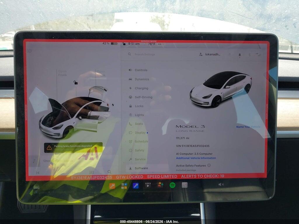 5YJ3E1EA5JF032435 2018 TESLA MODEL 3 photo no. 7