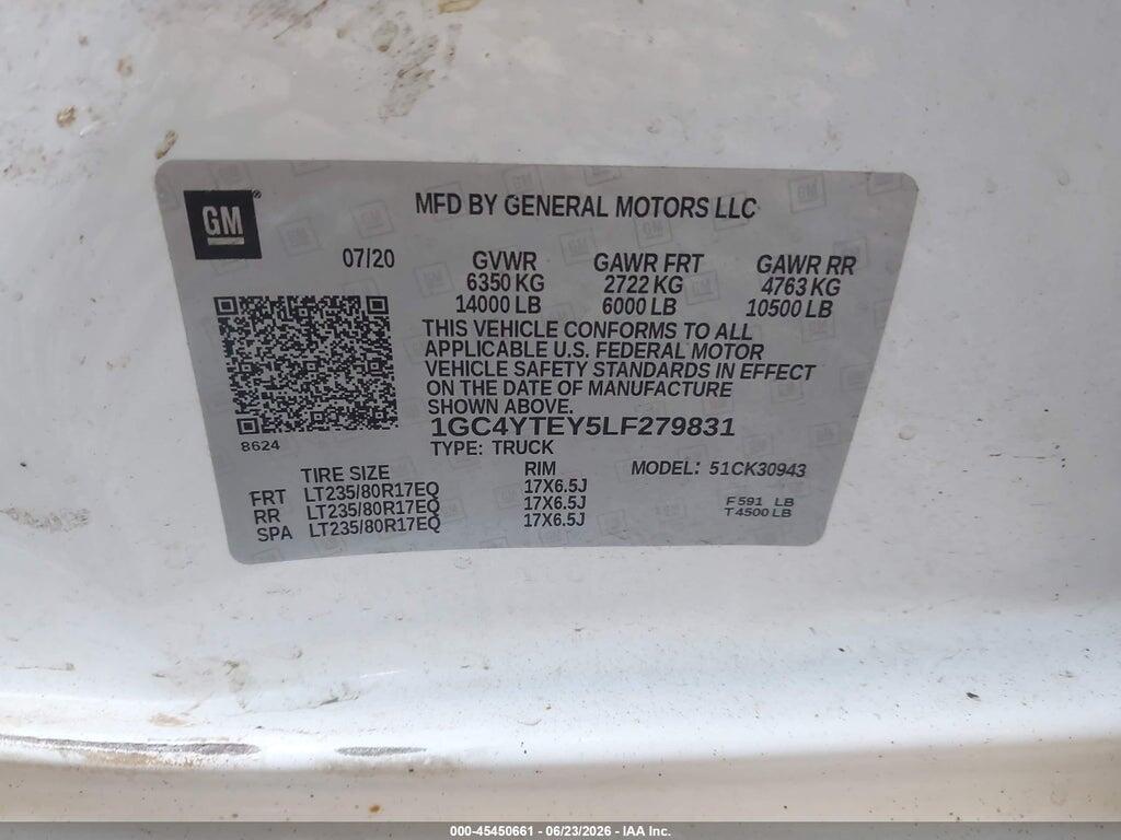 1GC4YTEY5LF279831 2020 CHEVROLET SILVERADO 3500HD photo no. 8