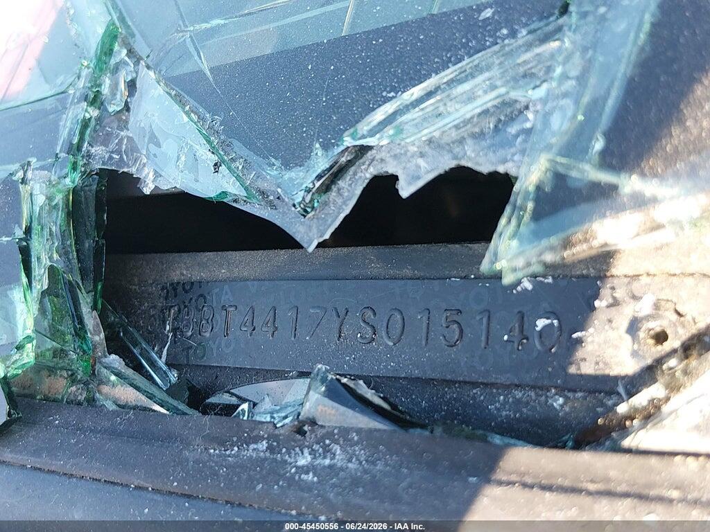 5TBBT4417YS015140 2000 TOYOTA TUNDRA photo no. 9