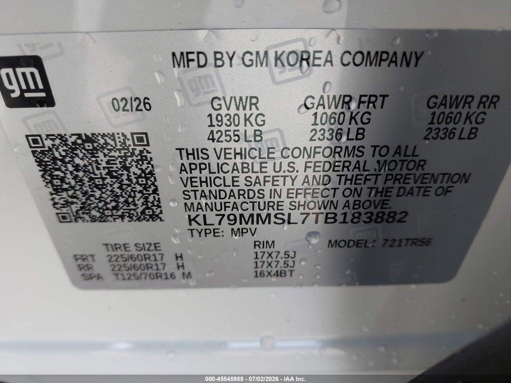 KL79MMSL7TB183882 2026 CHEVROLET TRAILBLAZER photo no. 9