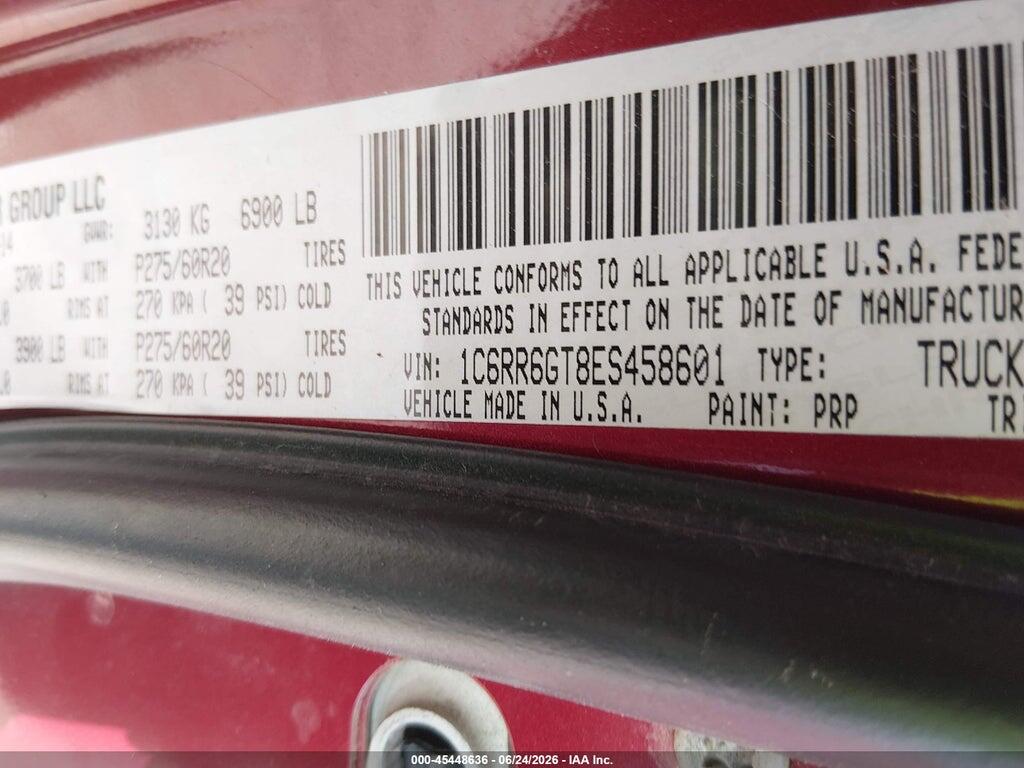 1C6RR6GT8ES458601 2014 RAM 1500 photo no. 9
