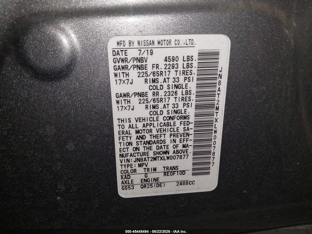 JN8AT2MTXLW007877 2020 NISSAN ROGUE photo no. 9