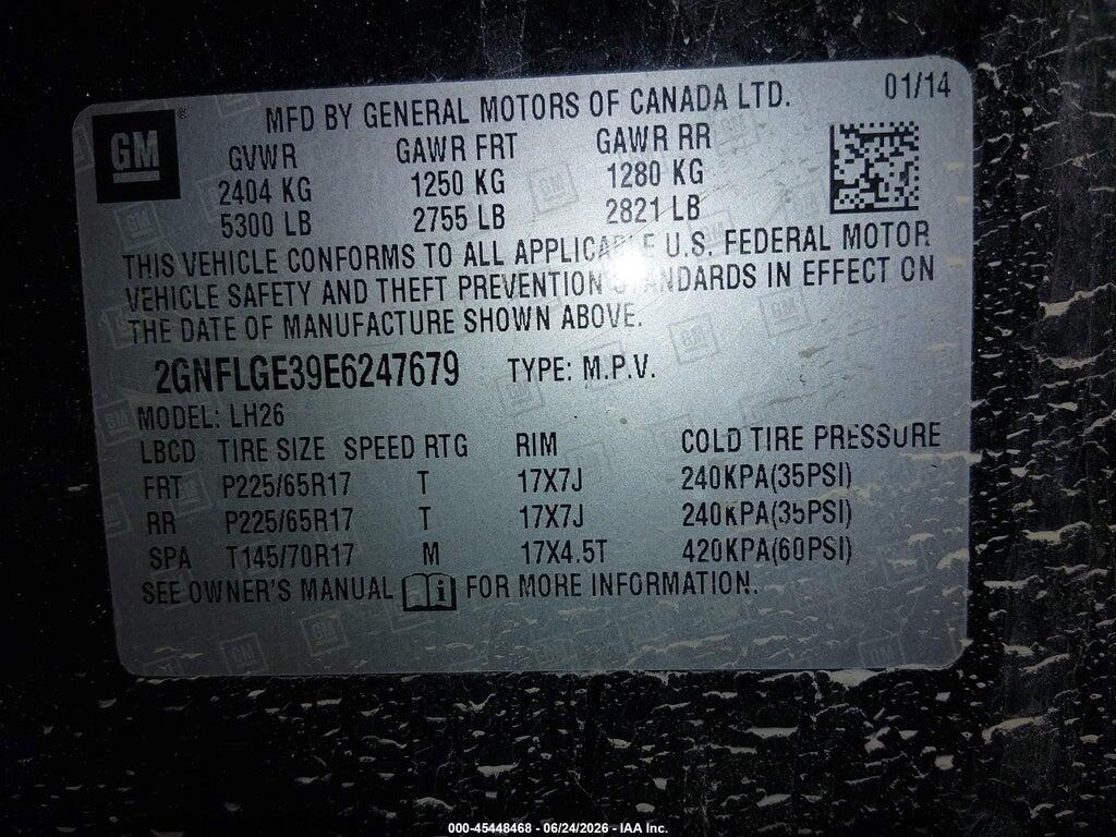 2GNFLGE39E6247679 2014 CHEVROLET EQUINOX photo no. 9
