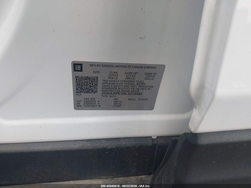 2GNAXPEX9L6218567 2020 CHEVROLET EQUINOX photo no. 9