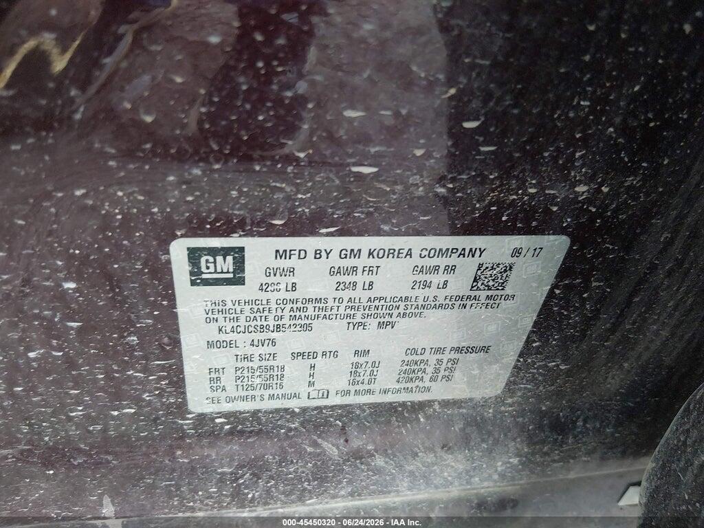 KL4CJCSB9JB542305 2018 BUICK ENCORE photo no. 9